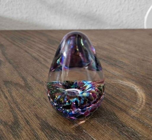1993 Brian Maytum Studio Sarah Rudin 625CC Egg Art Glass Paperweight