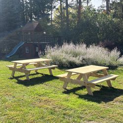 6’ Picnic Table with attached benches 
