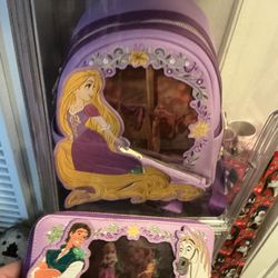 Rapunzel Loungefly Backpack With Matching Wallet