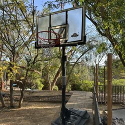  Adjustable Regulation-Size Basketball Hoop, Portable Sport System w/ Fillable Base