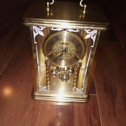 Hermle Mantel Clock With Chime & Movement Beautiful Perfect Condition