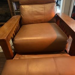 Recliner leather, Carmel / cognac