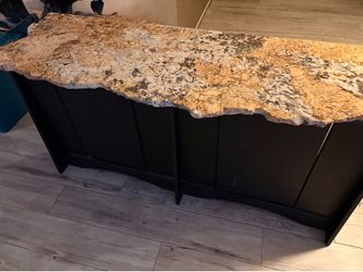 Entertainment center/ granite table top