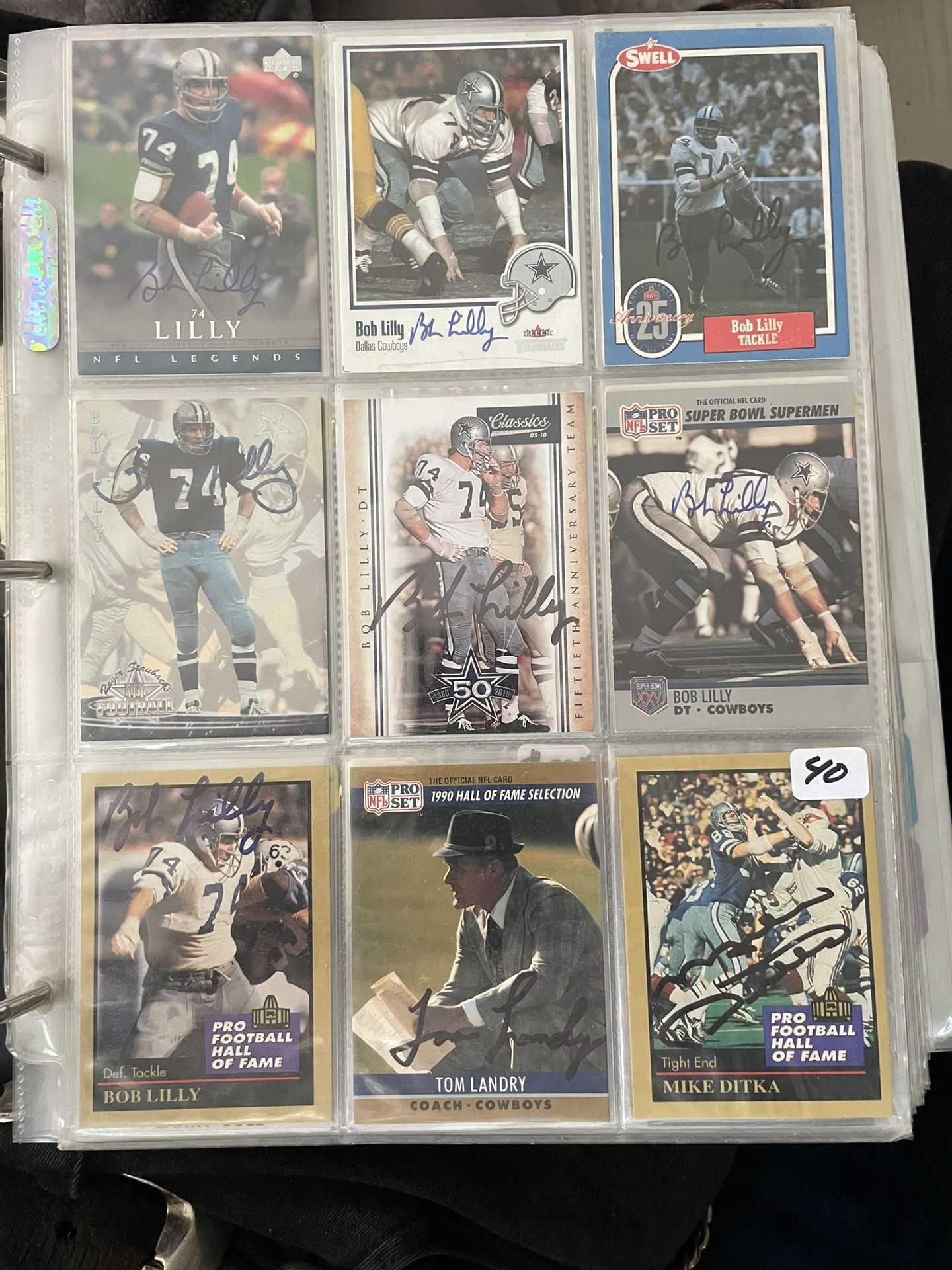Autographed Dallas Cowboys Cards