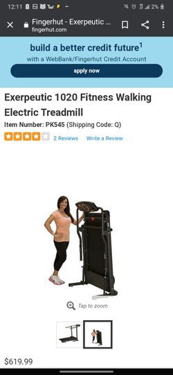 Treadmill Exerpeutic 1020 51x32x54 149 Pounds for Sale in Tampa