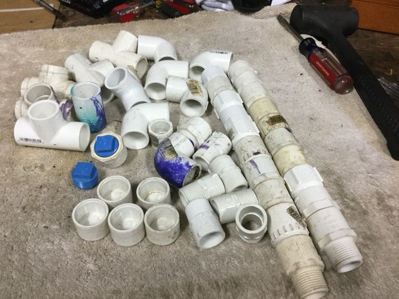 Total of 47 Pc’s SCH-40 3/4” PVC Fittings