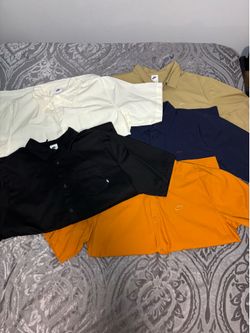 Nike Club Men's Sz LARGE Short Sleeve Oxford Button-Up Shirt BUNDLE (5-LOT)