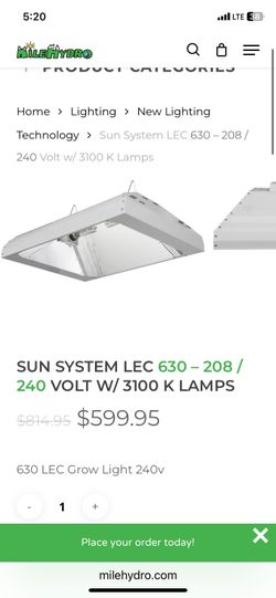 Sun system grow lights bundle