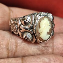 900 Silver Ring , Sz 10.5