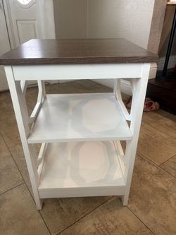 Side table with shelves