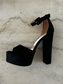 Womens Black suede Heels