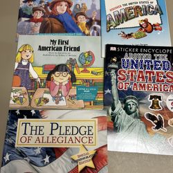 Children's books "USA" themed bundle of 5 