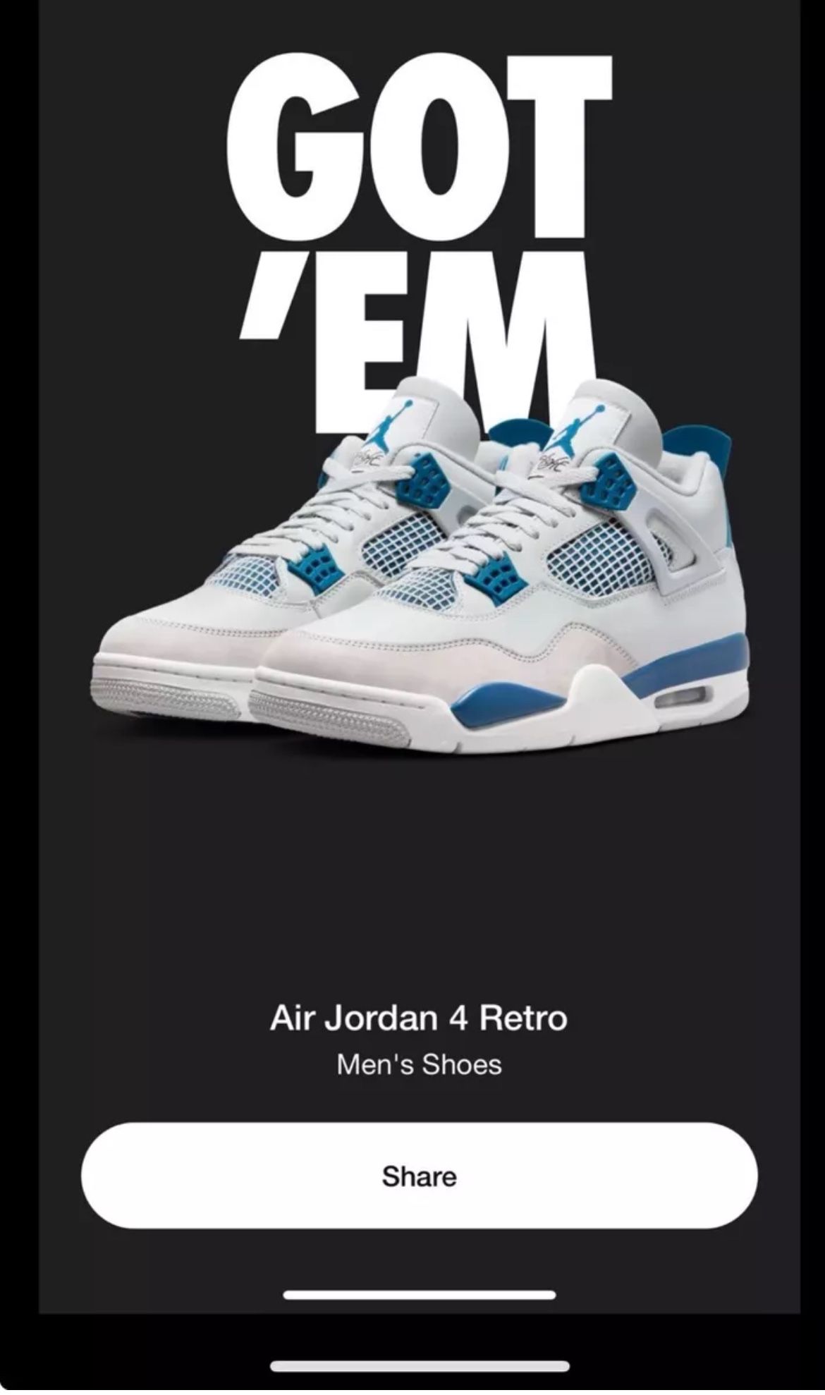 Jordan 4 Retro Industrial Blue 