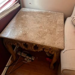 Marble End Table 29”x29”x24”