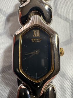 Vintage Seiko Hexagonal Black Dial Watch