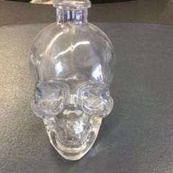 Glass Bottle Skull Head 