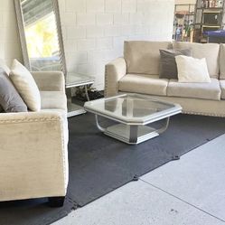 Grey Sofa & Loveseat Set 