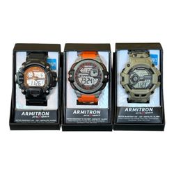 Armitron Pro Sport Water Resistance Dual Time Chronograph Men’s Watch