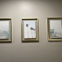 3 Gold Frames 
