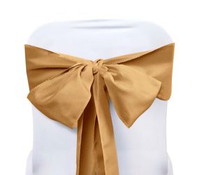 50 Gold Champagne Chair Sashes