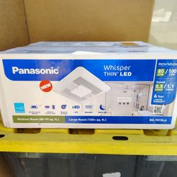 Bathroom Exhaust Fan Low Profile LED Light Panasonic Whisper 