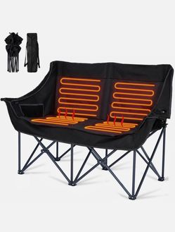 Heated Double Folding Camp Chair