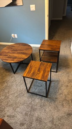 Coffee table and end tables