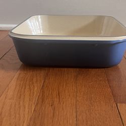Le Creuset Blue Enamel 40 Cast Iron Casserole Baking Dish