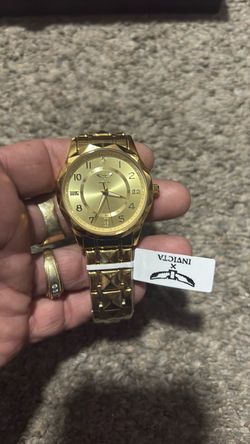Invicta Gold-Tone Watch with Tag