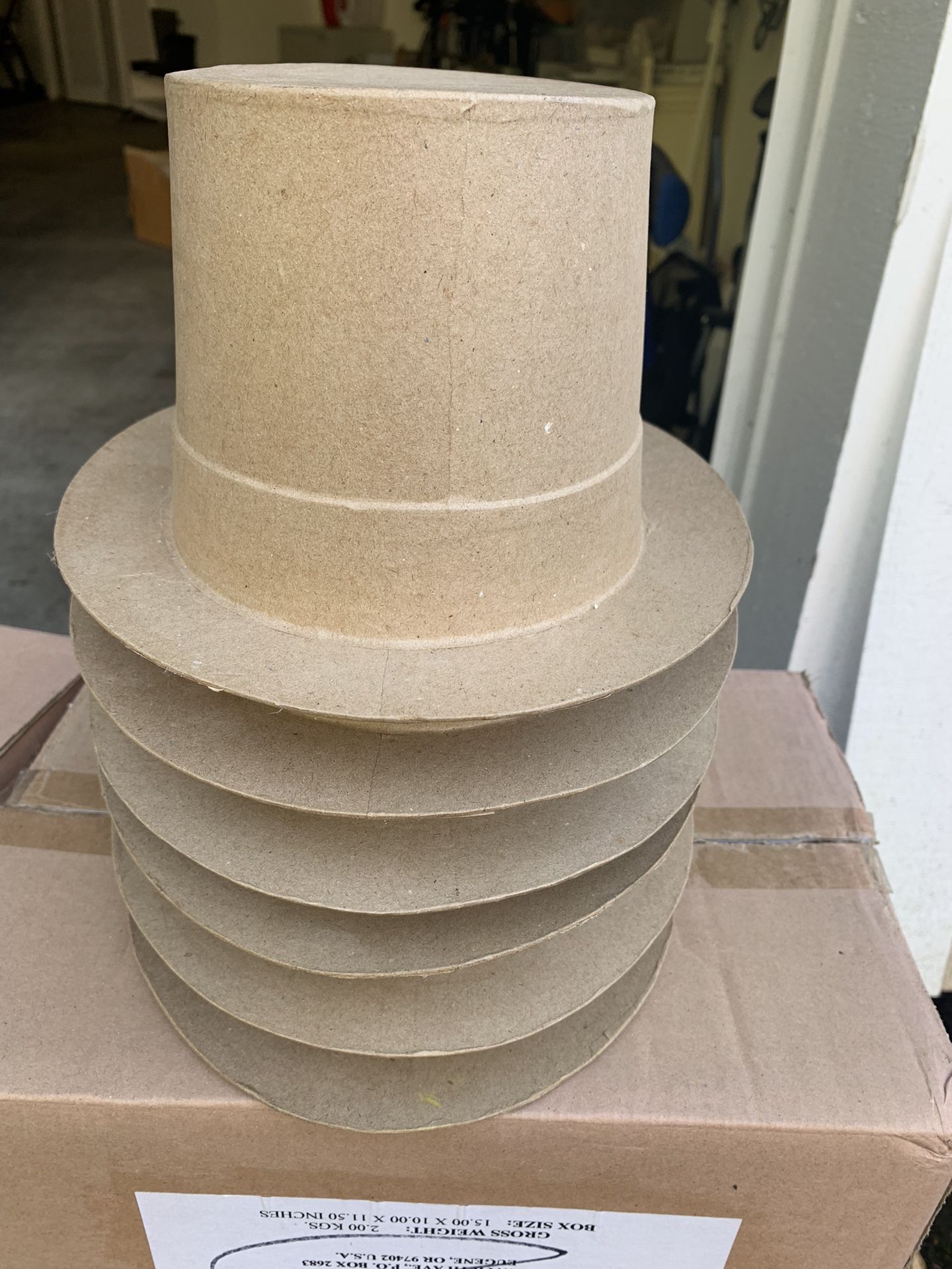 Paper Mache Top Hats
