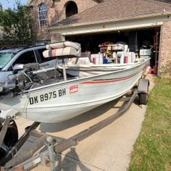 1989 Lowe 16 Foot Aluminum Fishing Boat