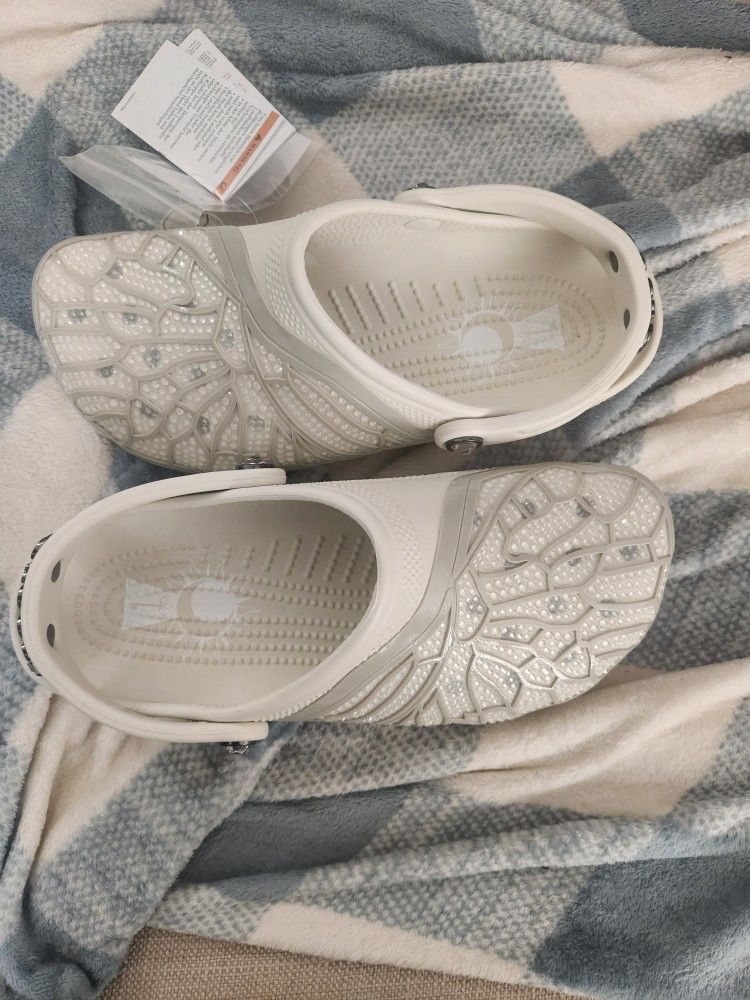 Crocs X Swarovski Classic Clog Ivory M8 /W10