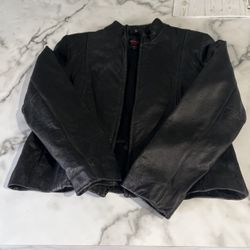 Leather Jacket Ostrich Print Size L