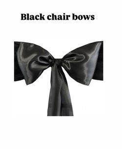 25 Black Chair Bow / sash