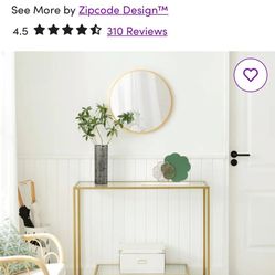 Console Table Gold, Glass