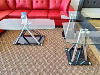 New 3pc Contemporary Coffee And End Tables