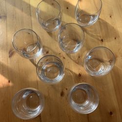 Set Of 8 Glass Votives