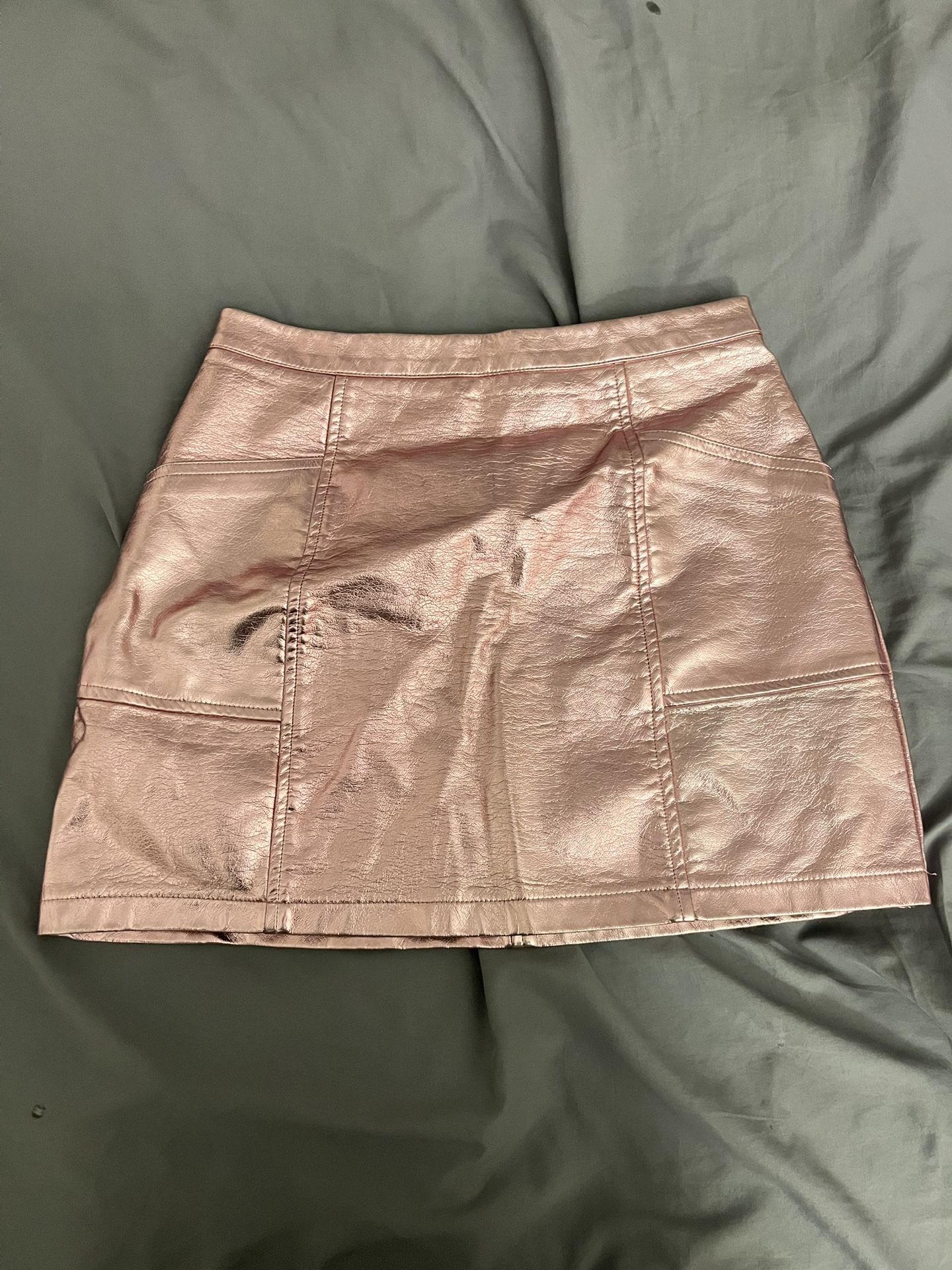 Metallic pink skirt
