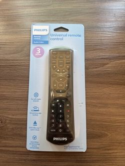 PHILIPS Universal Remote Control, Audio/Video 3 Device Black Model