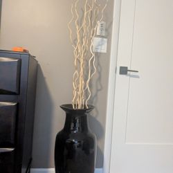 Glass Vase With Decor