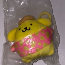 Sanrio Pompompurin Plush Keychain 