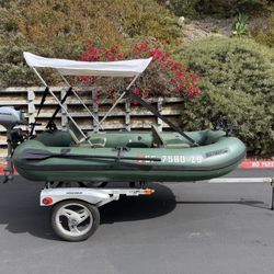 Sea Eagle Inflatable Boat w/trailer