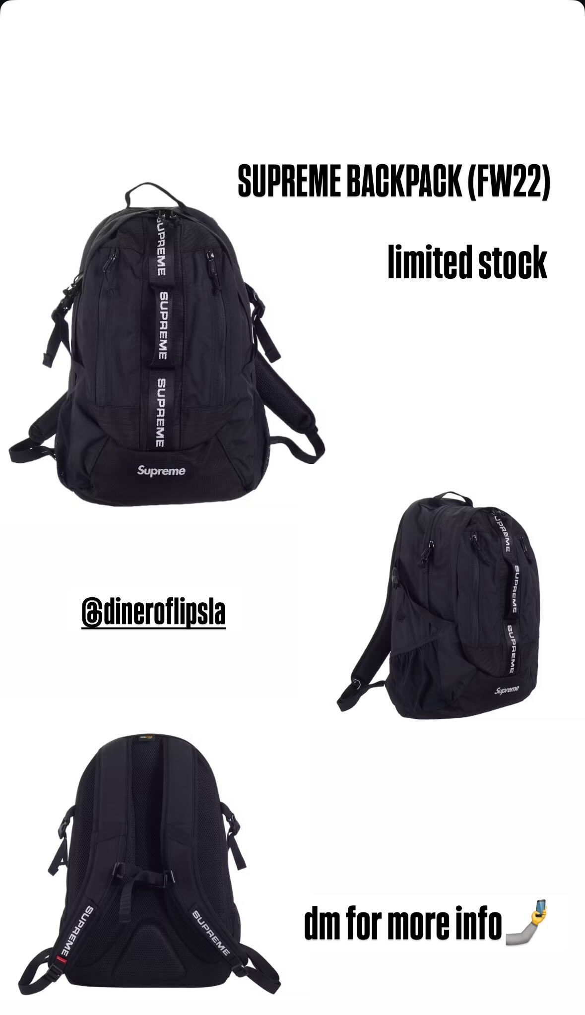 SUPREME BACKPACKS 🎒