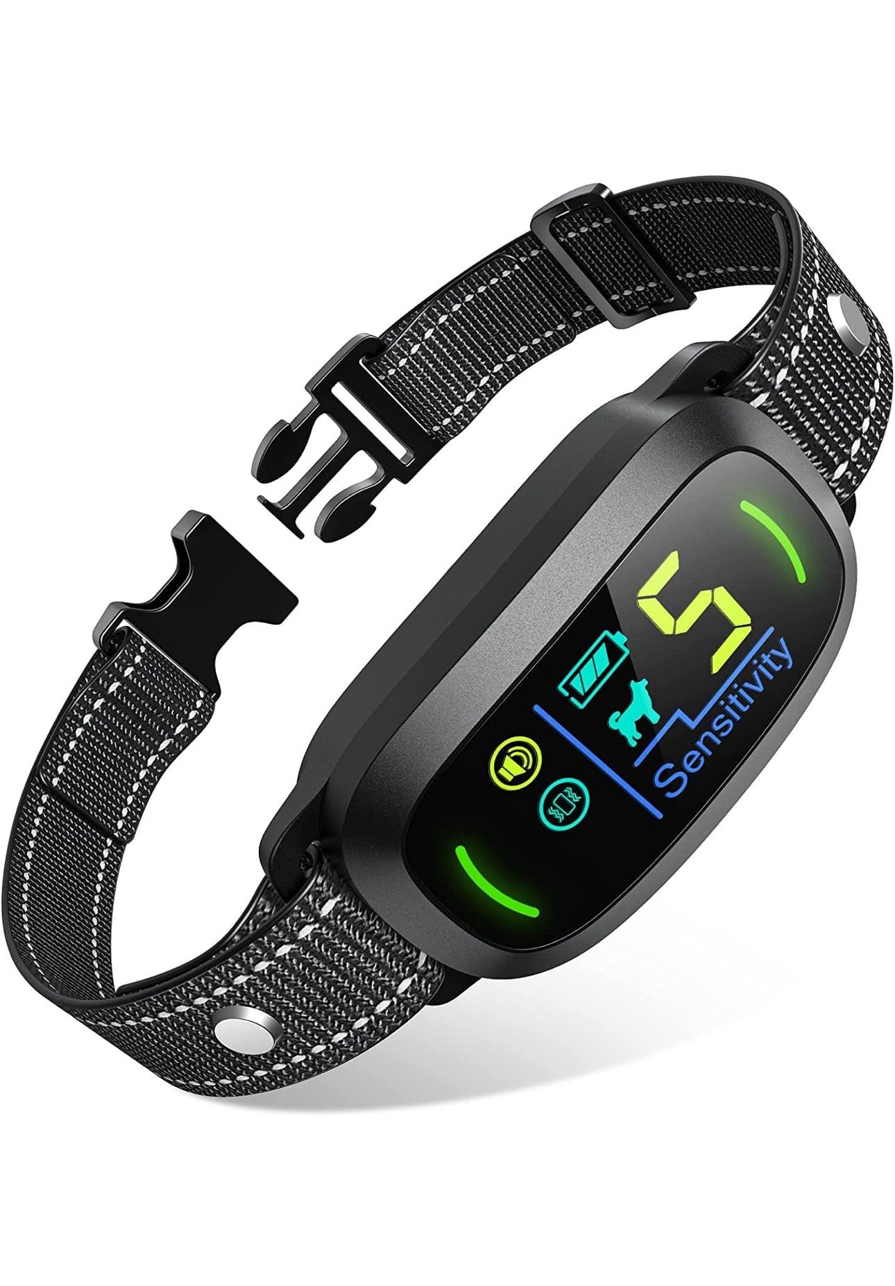 Dog Bark Collar for Large Medium Small Dogs, Rechargeable Smart Bark Collar, Anti Barking Training Collar with 5 Adjustable Sensitivity Beep Vibration
