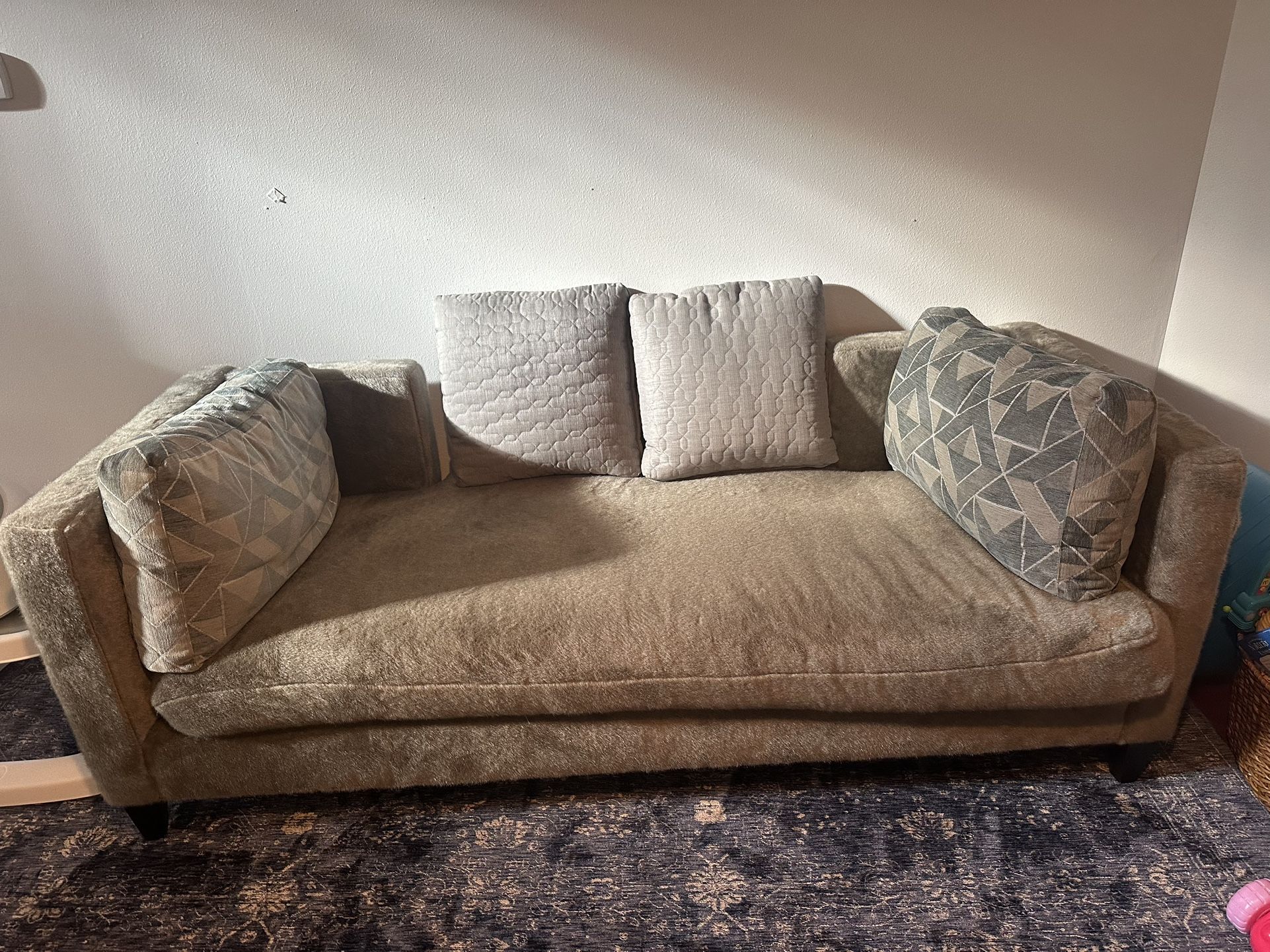 Sofa Couch Grey Low Profile
