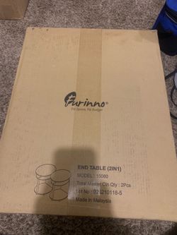 Furinno 2-in-1 End table Set