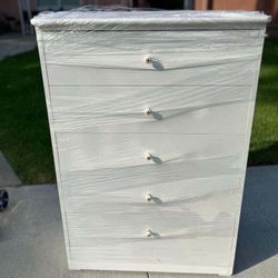 Nueva Cajonera Blanca De 5  Cajones 