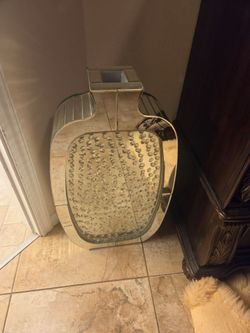 Montreal mirror vase with crystals