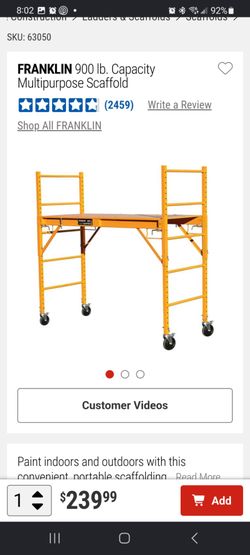 2, 2 PIN SCAFOLDS WITH WHEELS.