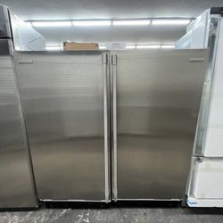 Electrolux Stainless Stainless Upright Fridge And Freezer Set 32” Each